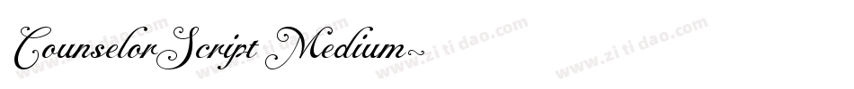 CounselorScript Medium字体转换